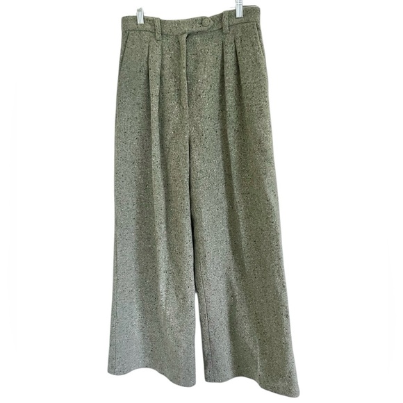 AlexaChung Sage Green Mélange Wool Blend Jacket and Pants US 6 - Picture 5 of 16